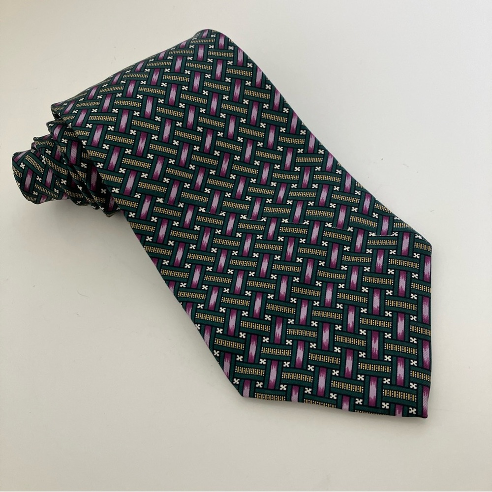 Vintage Burberry Burberrys Of London 100% Silk Tie 57" x 4"